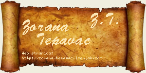 Zorana Tepavac vizit kartica